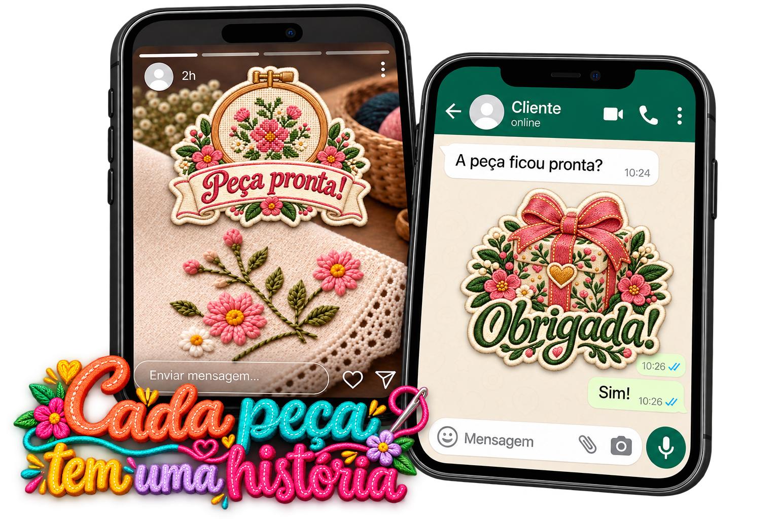 Com figurinha artesanal