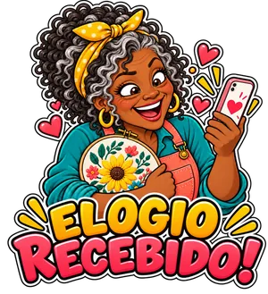 Figurinha de artesã em estilo meme 8